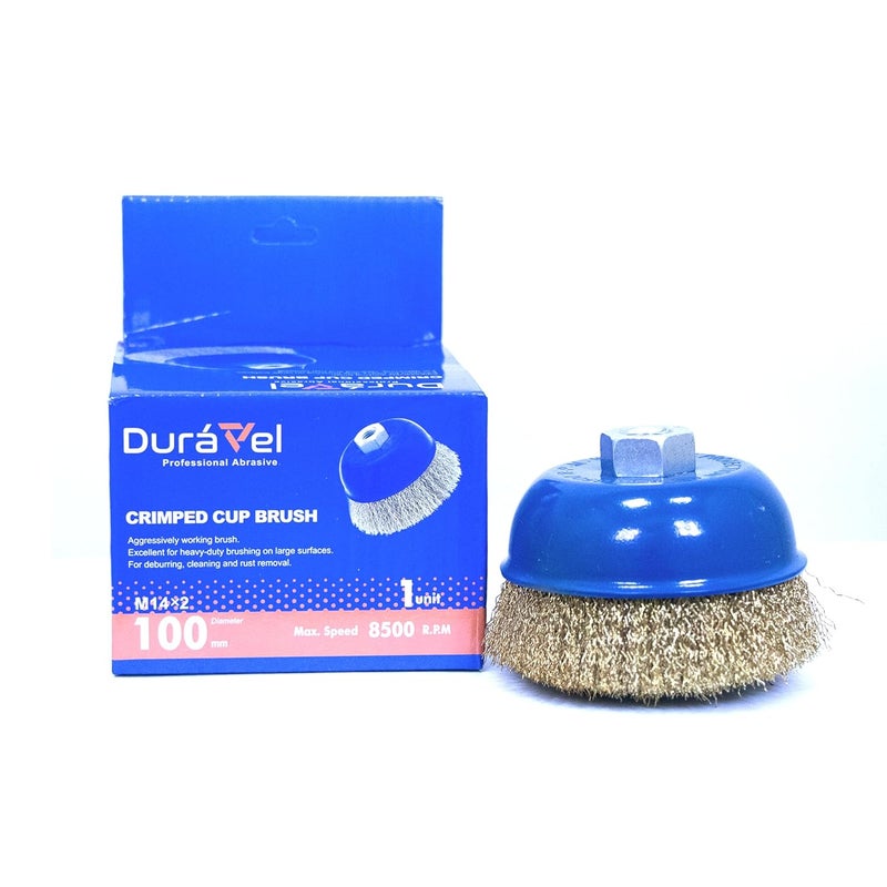 Duravel Crimped Cup Brush - 100 mm x M14 x 2 - Image 1